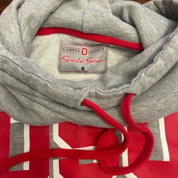 OSU Gray Hoodie with Red Accents - Picture 2 of 2